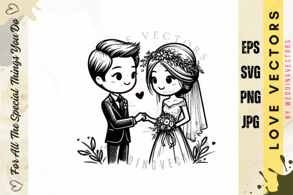 C3672: The Modern Graphic Set for Wedding Bliss
