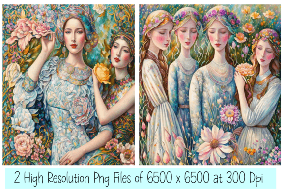 Capturing Nuptial Elegance: The Brides & Bridesmaids Art Duo