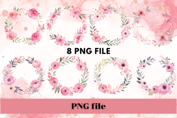 Soft Pink Watercolor Frames for Elegant Design