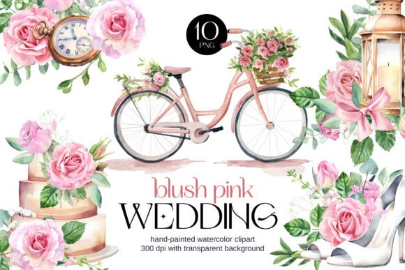 The Soft Elegance of a Blush Pink Roses Wedding Set