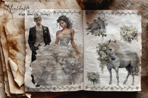 Watercolor Wedding Bliss Clipart: Crafting Romantic Visuals