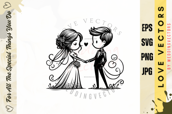 Wedding Couple and Love Vectors - C3714: A Visual Love Story