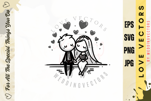 Wedding Couple and Love Vectors: Designing with C3676