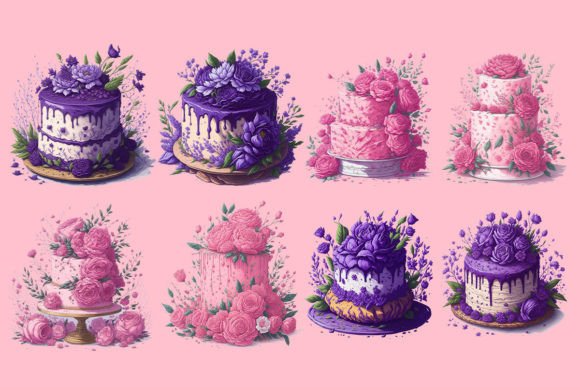 Wedding Floral_cake: Elevate Your Designs with This Artistic PNG Collection