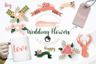 Wedding Flowers Clipart Set: Floral Design Assets