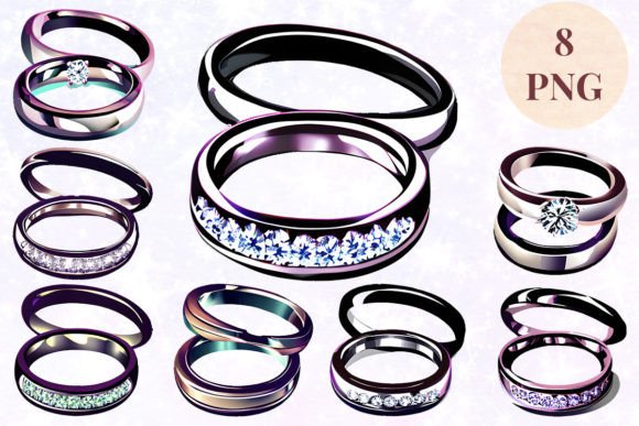 Wedding Ring 10 Clipart PNG: Versatile Designs for Your Projects