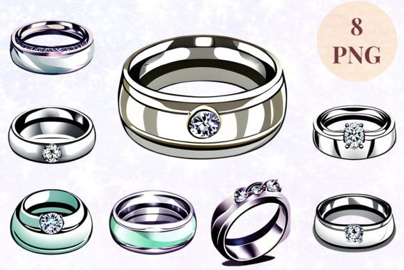 Wedding Ring 11 Clipart PNG: A Designer's Guide to Elegant Embellishments