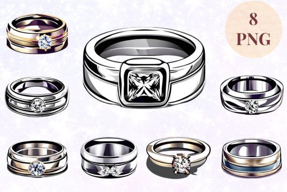 Wedding Ring 26 Clipart PNG: A Versatile Design Asset for Every Project