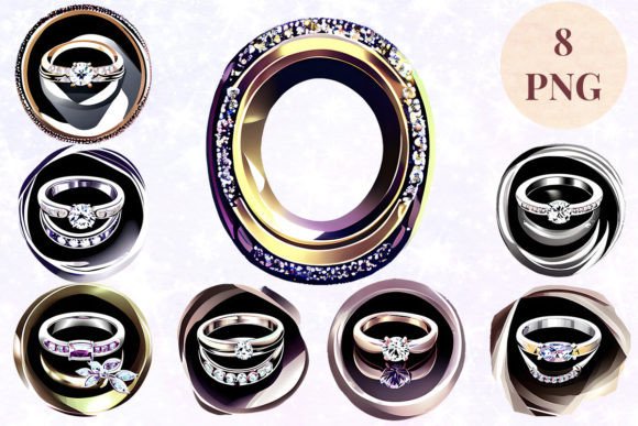 Wedding Ring 64 Clipart PNG: A Designer's Toolkit
